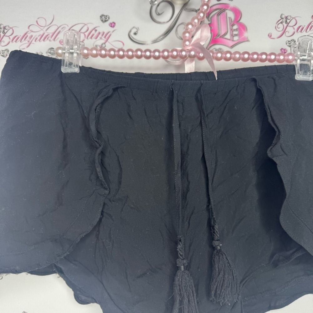 Victoria secret shorts swim loose flowy tassle Black coverup swim Shorts - Picture 3 of 7